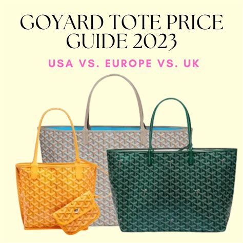 goyard pm price 2021|goyard tote price guide.